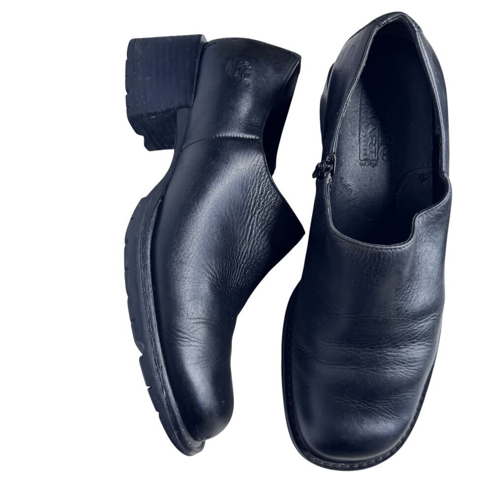 Y2K Timberland Smart Comfort System Black Leather Heeled Shoes Sz 8M